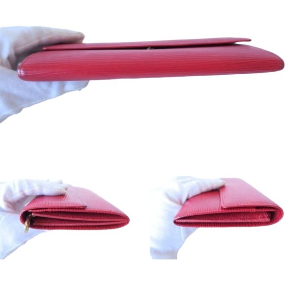 422129F V Louis Vuitton Wallet Sarah Long Red Epi - Picture 4 of 8